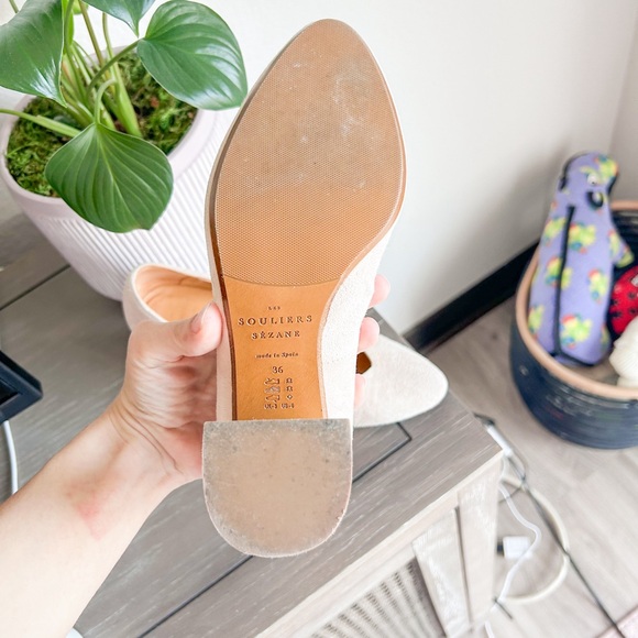 SEZANE Women's Alice High Heel Pump Suede Leather White Size 36 - Picture 4 of 9
